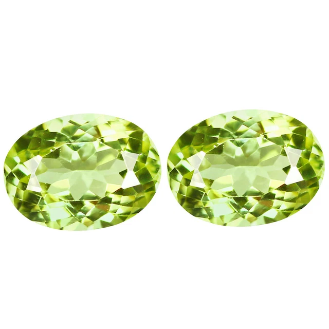 3.13Ct 2Pcs Pair Awesome Oval Cut 6 x 8 mm  AAA Green 100% Natural Sillimanite