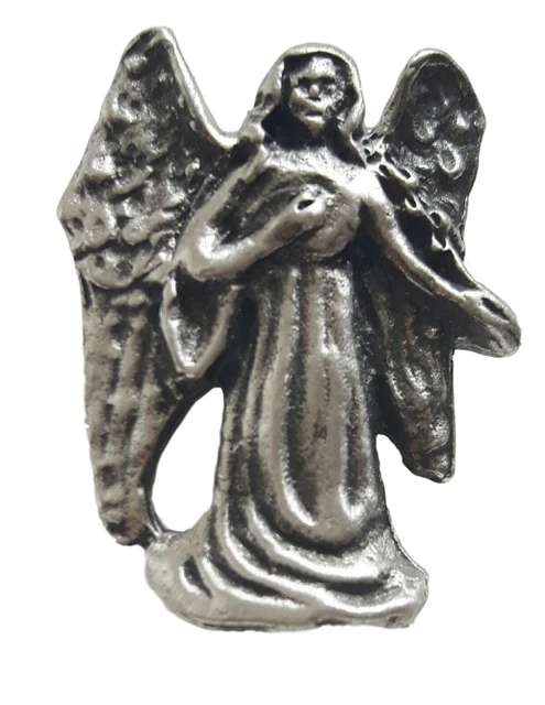 Ángel Hecho a Mano De Peltre Inglés Pin de Solapa
