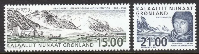 Greenland Scott #407-08 VF MNH 2003 Danish Literary Greenland Expedition