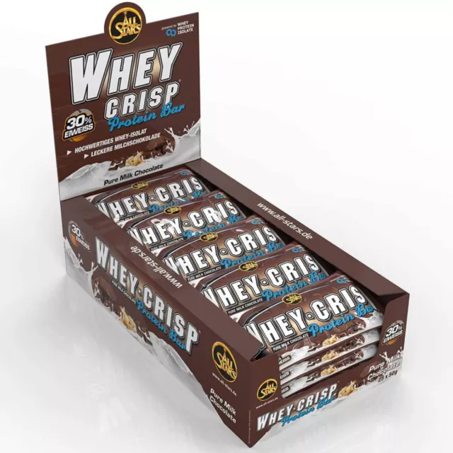 Allstars Whey Crisp Puro Milk Chocolate Barras de Proteína 50g 25er Pack