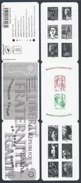 Carnet mixte de 12 timbres Les Visages de la Vème République N°1518. -  Philantologie