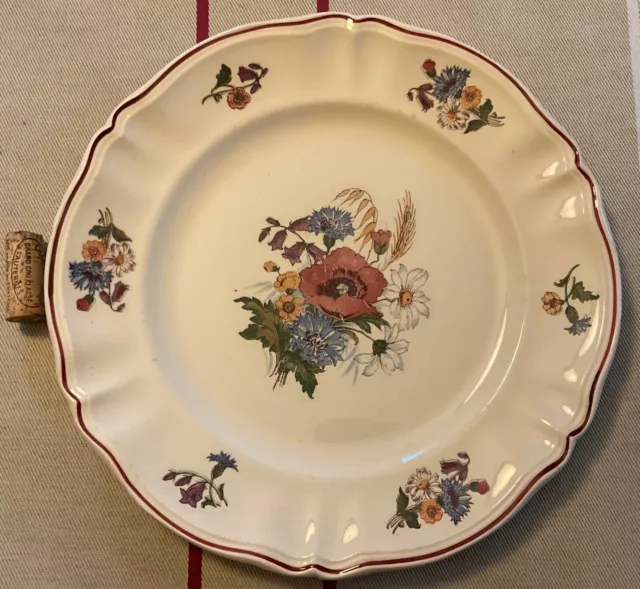 Sarreguemines Agreste grand plat de service ancien 32 cm