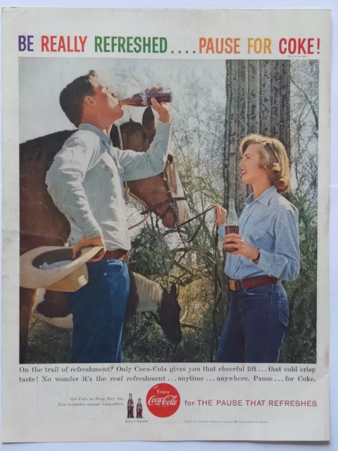 1959 vintage Coca-Cola print ad. Pause for Coke!