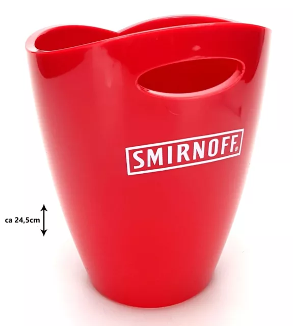 Smirnoff Vodka Flaschenkühler Eiskühler Eiskübel Bar Kühler - rot