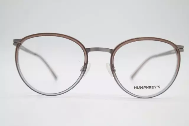 Brille HUMPHREYS 581097 Braun Transparent Silber Oval Brillengestell Neu