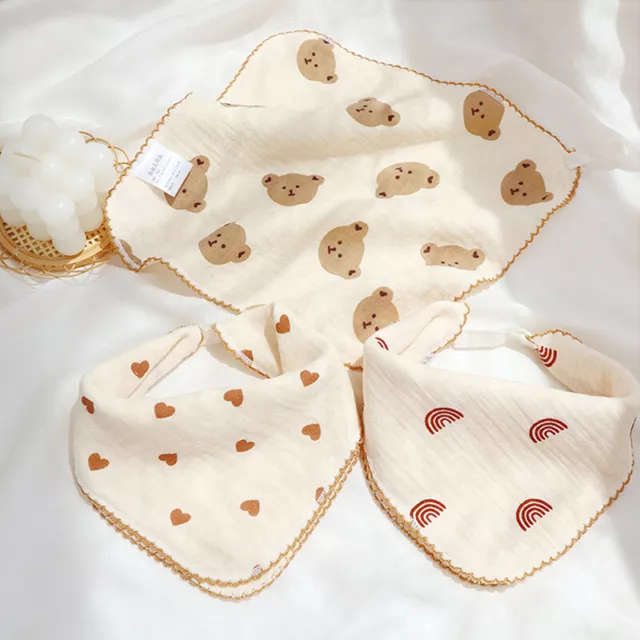 Cotton Baby Face Towel Newborn Baby Items 4 Layer Muslin Baby Bibs Handkerchief 2