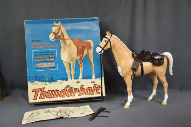 VINTAGE THUNDERBOLT. A Real Western Horse with Saddle by Marx with ...