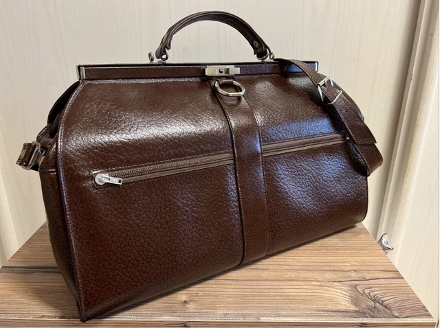 Arztkoffer Arzttasche Reisetasche Weekender Kunst Leder Vintage Hebammentasche
