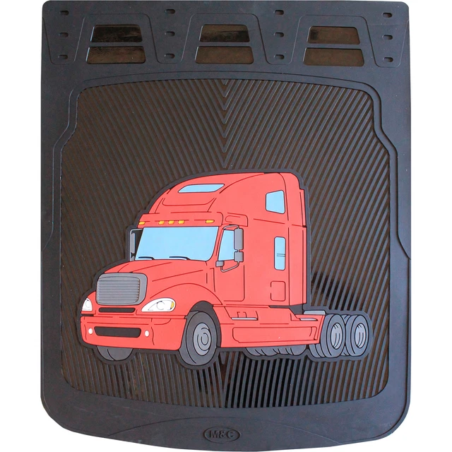 M&C FTL Columbia/Century Semi-Truck Mud Flaps - Red, 24in.W x 30in.H, Pair