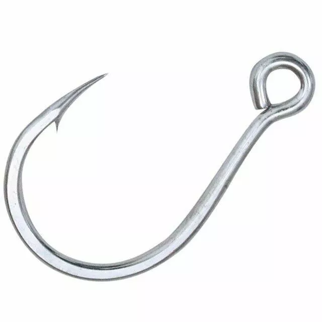 30pcs Inline Single Hooks Replacement Fishing Hooks 8-10/0 Big Eye Carbon  Steel