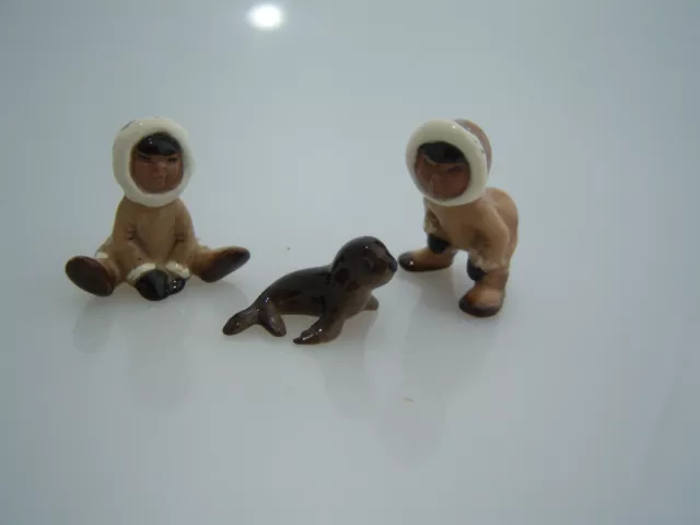 Hagen Renaker Eskimo Kids Seal Inuit Babies Retired American Alaskan Native