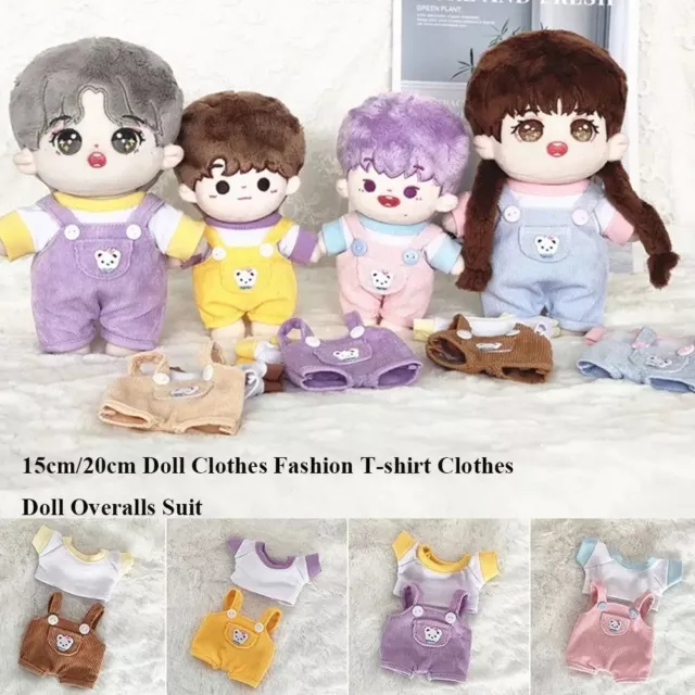 Overalls 15cm Cotton Doll's Dress Casual Plush Dolls Clothes  Kids Girls Toys