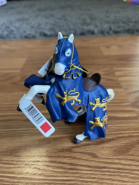 Vtg 2005 Papo King Richard Horse Blue Medieval Knight Castle Kingdom