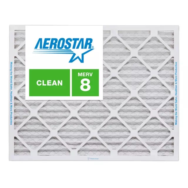 Aerostar 16x25x1 MERV 8 Furnace Air Filter, 2 Pack