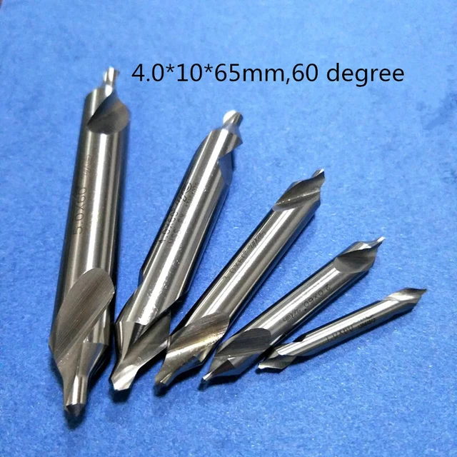 1x Center drill 60° A-type high-speed steel positioning center drill 4x10x65mm^