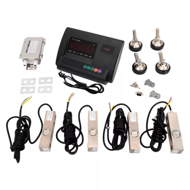 Floor Scale Kit 2.5T/5000lb capacity with 4 load cells, 4-wire Junction Box