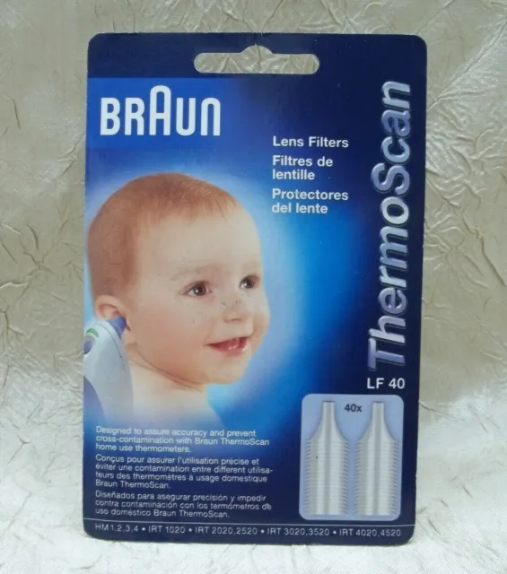 GENUINE BRAUN Thermoscan Probe Covers Lens Filters  40 Count Brand New