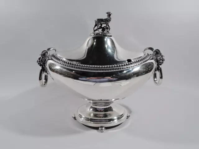 Gorham Tureen 110 Antique Victorian Classical Covered Bowl American Coin Silver