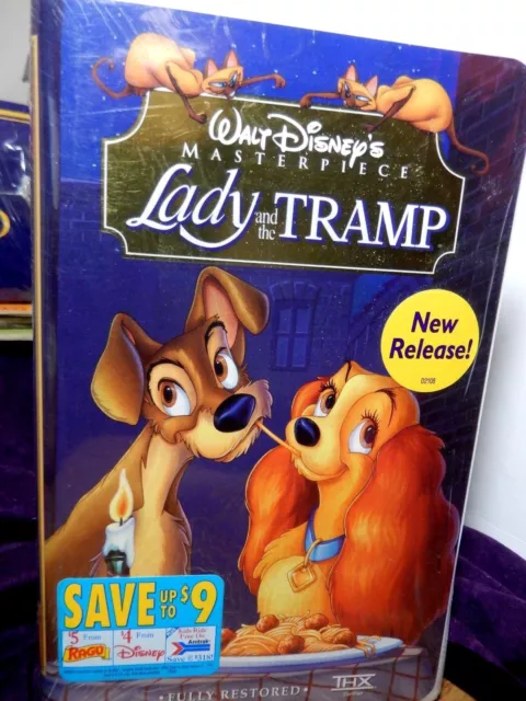 Walt Della Disney Lilli e il Vagabondo Film Non Aperto Nastro VHS