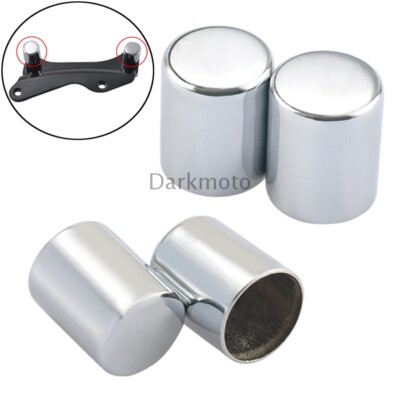 Chrome Docking Hardware Point Cover Cap For Harley Dyna Fat Bob Dark Custom FXDF