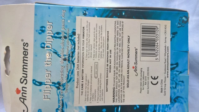 ANN SUMMERS FLIPPER dipper, multi speed, dolphin shaped penis ring ...