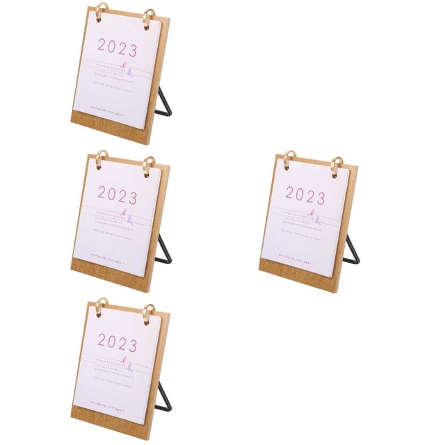 4 PCS Tischkalender 2023 Dekorationen Minimalistische Wohnungseinrichtung