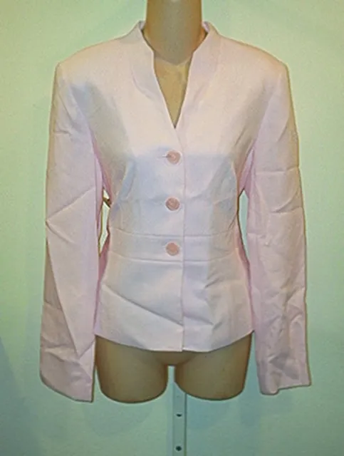 Bloomingdales New $139 Pink  Tailored  Split Front Jacket 12P