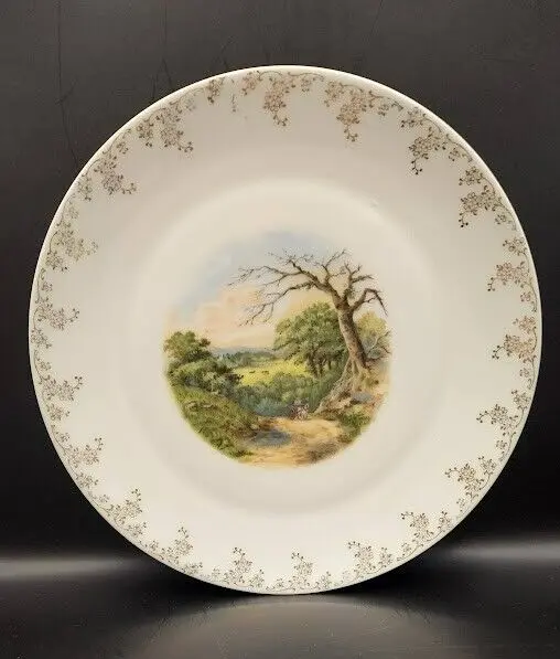 Vintage Plate Americana Cart and Buggy Gorgeous Landscape and Hills