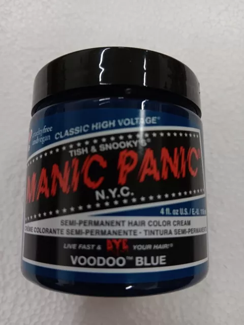 Manic Panic Vegan Semi Permanent Hair Dye Color Cream 118 mL -VOODOO BLUE