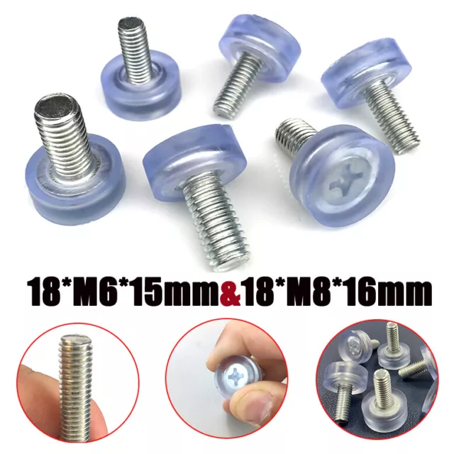 M6 M8 Furniture Adjustable Feet Pad Transparent Base Table Leg Chair Screw Feet