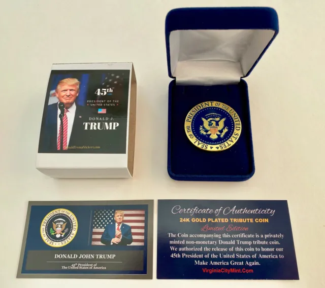 NEW President Donald Trump - The Presidential Seal Commemorative Coin w/ Case