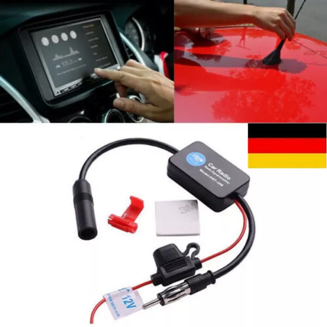 12V KFZ Auto Radio Antennenverstärker AM/FM Antenne Signal Verstärker Universal_