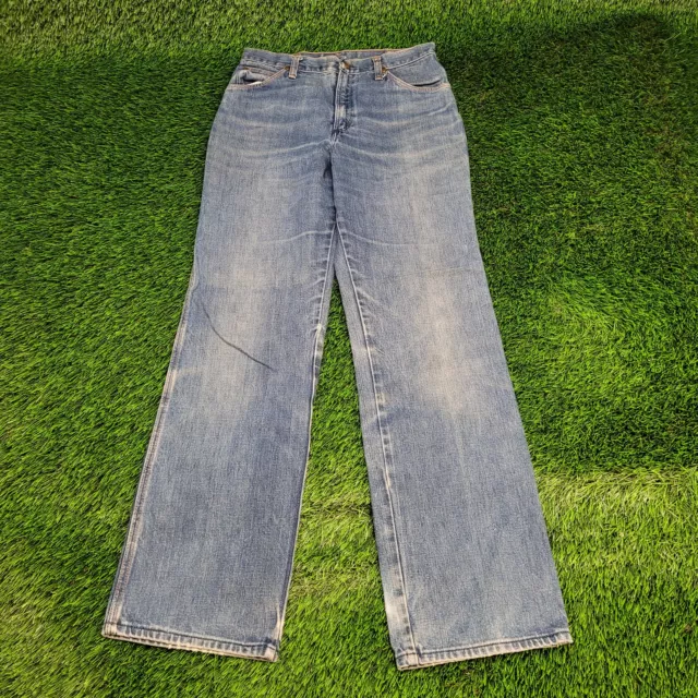 Vintage 60s Wrangler Jeans 29x32 Sanforized Dark Blue Stonewash Whisker TALON