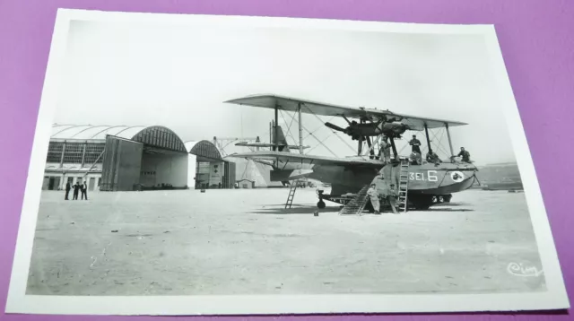 Rare Cpa Photo Aviation Hydravion Etang De Berre Cams 3-E-1 Coll. Tranchant