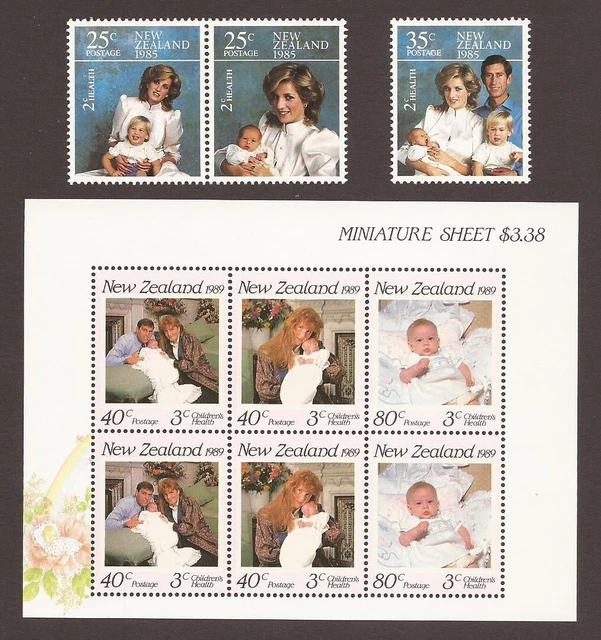 NEW ZEALAND 1985 SG1372/1374 + MS1375 Health Stamps MNH (JB26515)