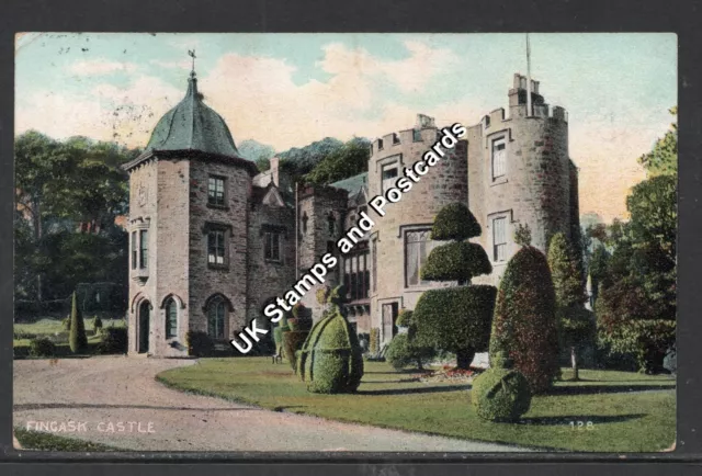 Fingask Castle Perthshire Near Rait Perthshire 1907 Posted Card Errol Postmark