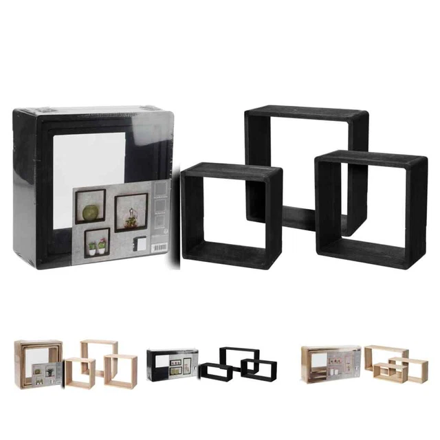 H&S Collection set mensola in legno 3 pezzi mensola a parete mensola sospesa diverse scelte H&S Col