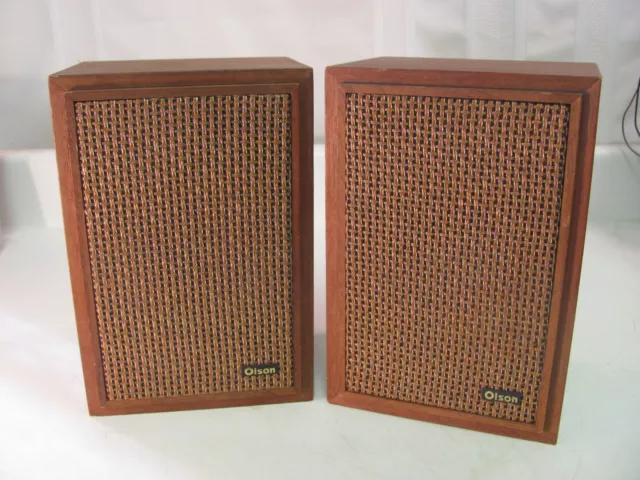 Vintage Olson X-Air X-Air 1A S-931 Speaker Pair Book Shelf Mid Century Modern