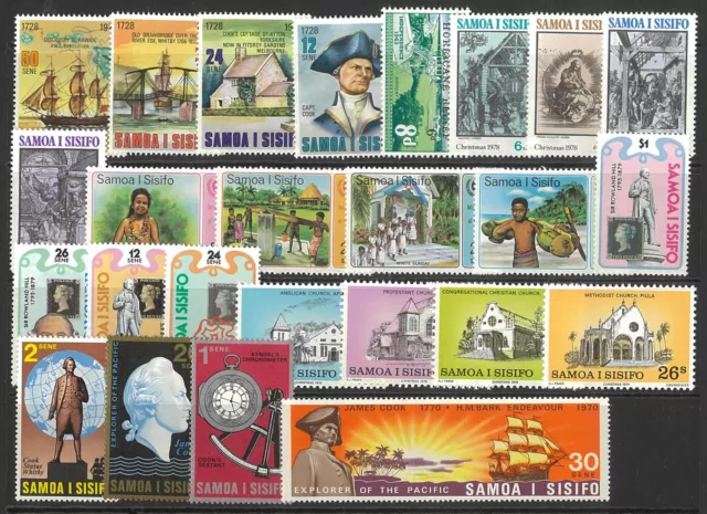 Samoa Selection of 25 Different Stamps All Mint Unhinged