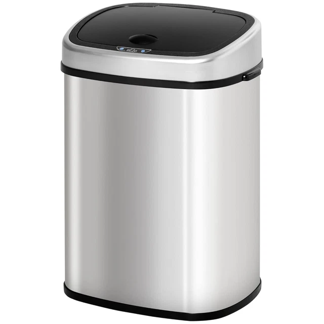 KITCHEN SENSOR BIN Touchless Automatic Waste Rubbish Stainless Steel ...