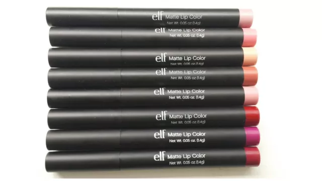 E.L.F Cosmetics 1 x Matte Lip Color, 10 Shades Lips Makeup elf Maquillage Lévres