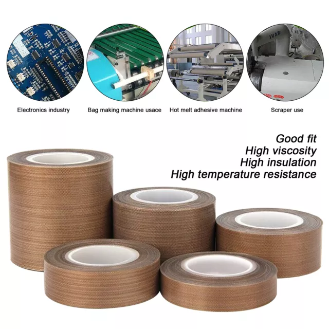 10m Teflon Tape High Temperature Resistant Self Adhesive PTFE Tape Vacuum Sealer