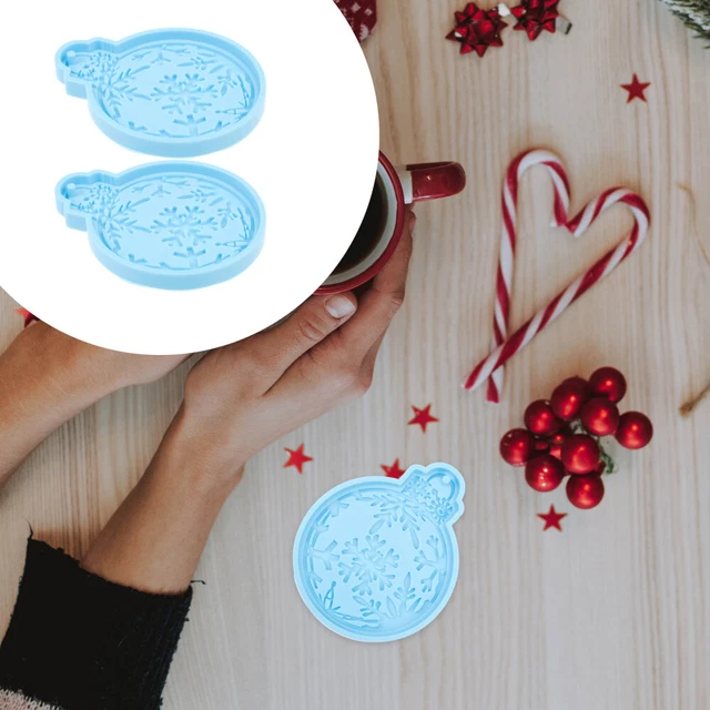 2 piezas Colgante de silicona colgante de silicona para hacer molde de Navidad