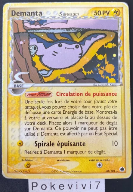 Carte Pokemon DEMANTA 20/101 Rare Bloc EX Ile des Dragons FR OCCASION