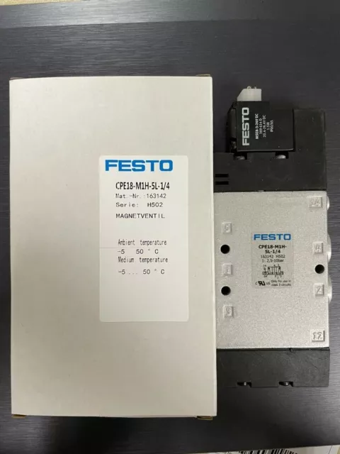 1PC New FESTO CPE18-M1H-5L-1/4 163142 Solenoid Valve Free Shipping