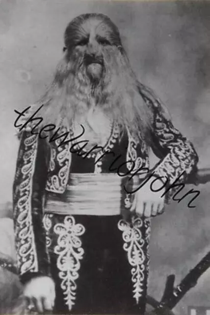 FREAKY BIZARRE STRANGE ODD WOLFMAN VINTAGE PHOTO WEIRD Circus Act Pic Image