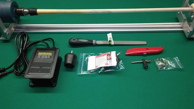 Pool Cue Repair Lathe Cue Tip Shaft Wrap Refinish Tool With How To FOR 