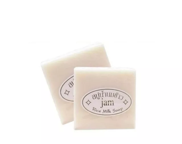 Jam savon de visage aux lait, riz et collagène, anti-tâche,bouton, brulúr 2×65g