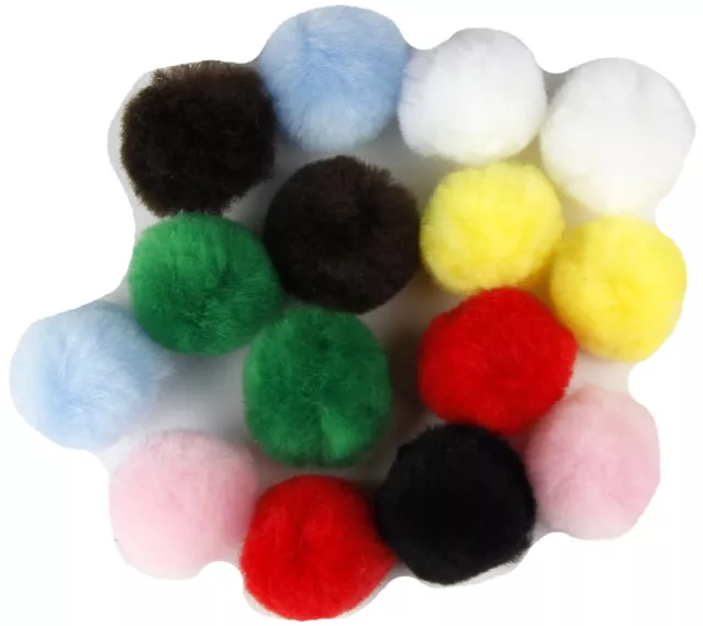 Touch Of Nature 1.5" Pom-Poms 15/Pkg Assorted