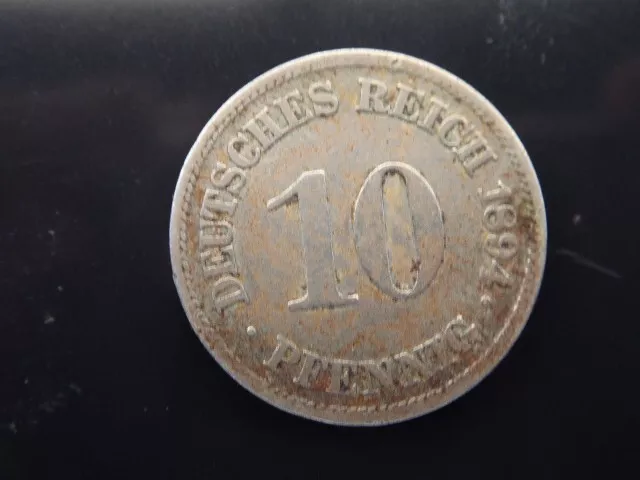 10 Reichspfennig 1894 E - Nickel Münze - Deutsches Kaiserreich - J. 13 - RRR !